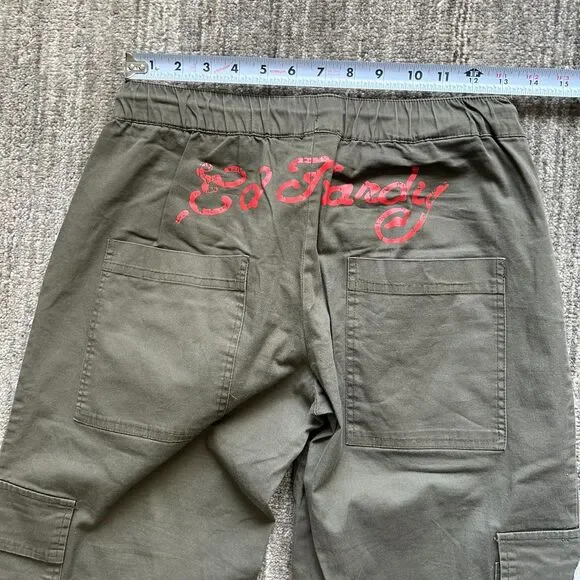 Ed Hardy x Urban Outfitters Khaki Koi Leaper Cargo Pants, XS - Picture 8 of 9